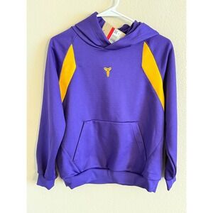Nike NWT Kobe Bryant Kids Basketball Hoodie Purple Gold Mamba Lakers Size Large